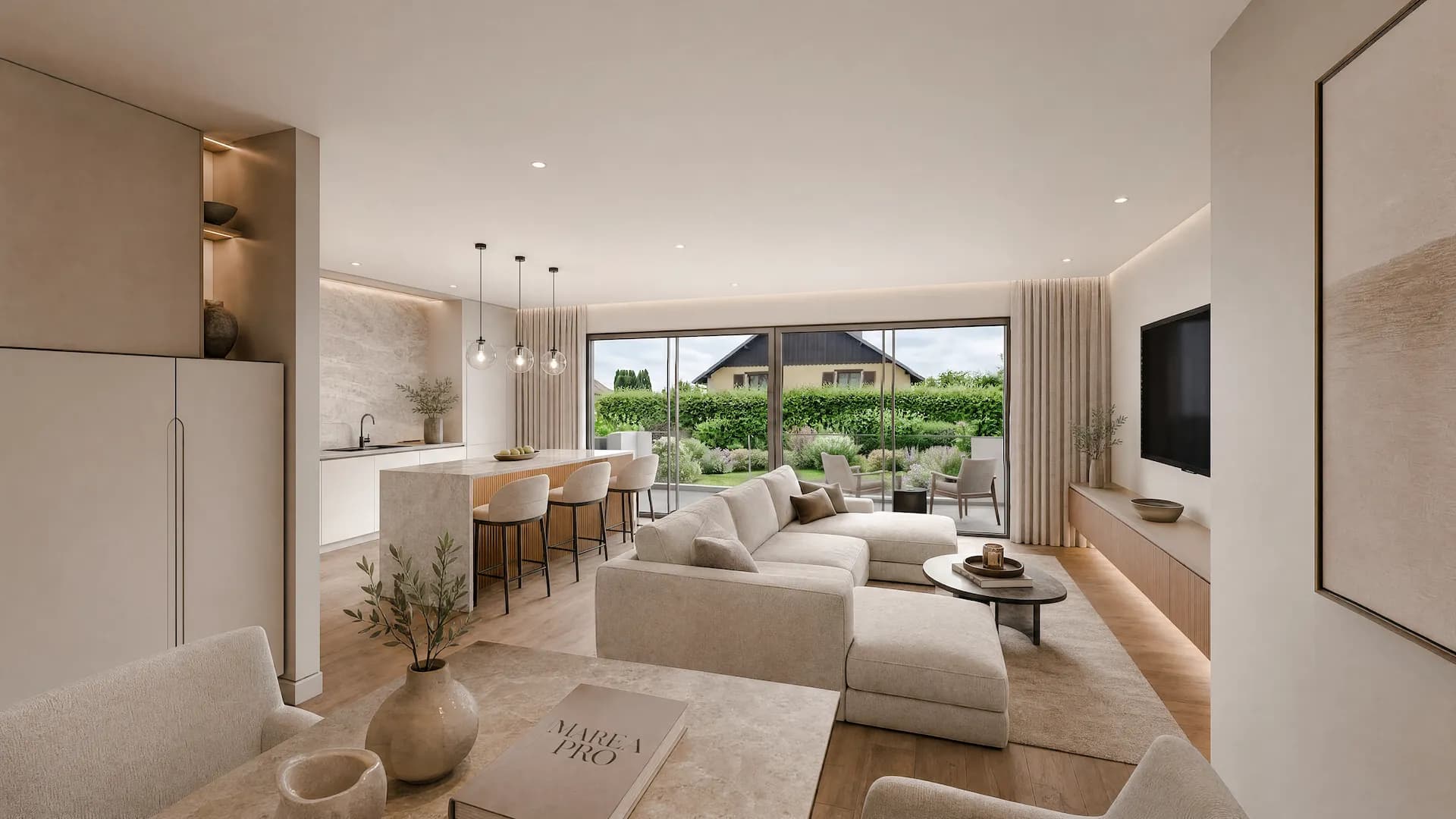 Sweeping luxury living space